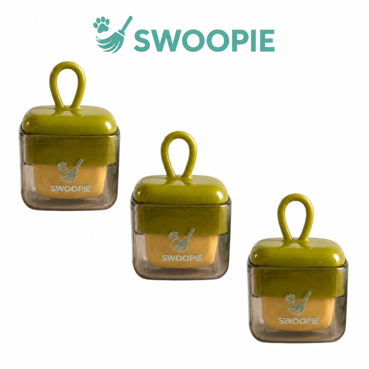 Set van 3 herbruikbare kledingrollers voor honden- en kattenharen