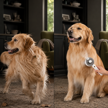 Swoopie SteamBrush™ – Zelfreinigende Sprayborstel voor Hond & Kat | Verwijdert Losse Haren | USB-Oplaadbare Vachtborstel met Fijne Nevel