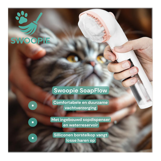🚀Swoopie SoapFlow Wasborstel (roze)
