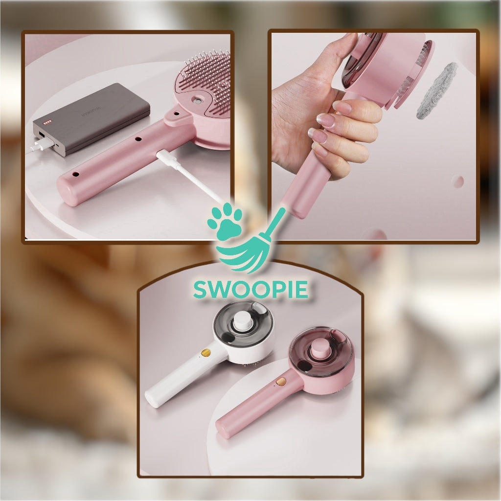 🚀Swoopie SteamBrush Stoomborstel (roze)