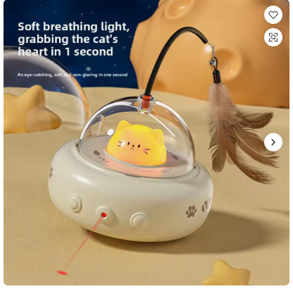 Swoopie UfoLaser Toy™ – Automatisch Kattenspeeltje met Laser | Interactief & Oplaadbaar | Slim Laserspeelgoed voor Katten