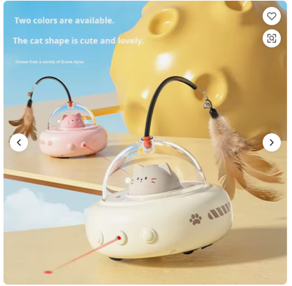 Swoopie UfoLaser Toy™ – Automatisch Kattenspeeltje met Laser | Interactief & Oplaadbaar | Slim Laserspeelgoed voor Katten