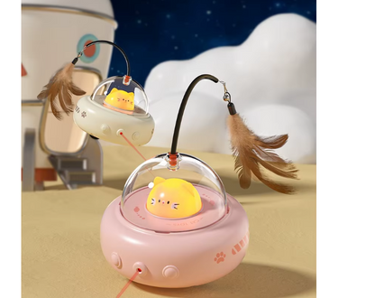 Swoopie UfoLaser Toy™ – Automatisch Kattenspeeltje met Laser | Interactief & Oplaadbaar | Slim Laserspeelgoed voor Katten