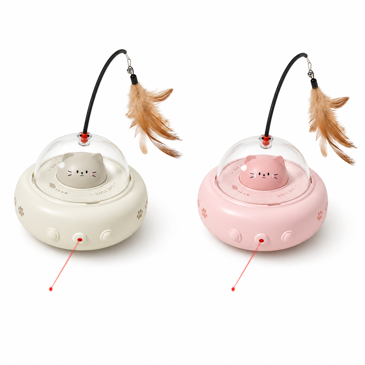 Swoopie UfoLaser Toy™ – Automatisch Kattenspeeltje met Laser | Interactief & Oplaadbaar | Slim Laserspeelgoed voor Katten