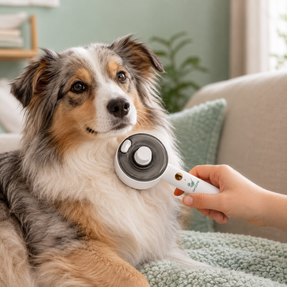 Swoopie SteamBrush™ Roze – Zelfreinigende Sprayborstel voor Hond & Kat | Verwijdert Losse Haren | USB-Oplaadbare Vachtborstel met Fijne Nevel
