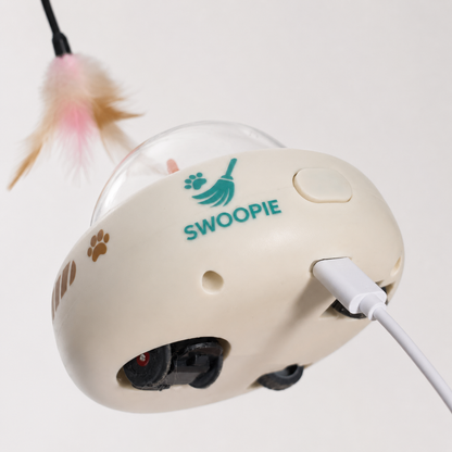 Swoopie UfoLaser Toy™ – Automatisch Kattenspeeltje met Laser | Interactief & Oplaadbaar | Slim Laserspeelgoed voor Katten