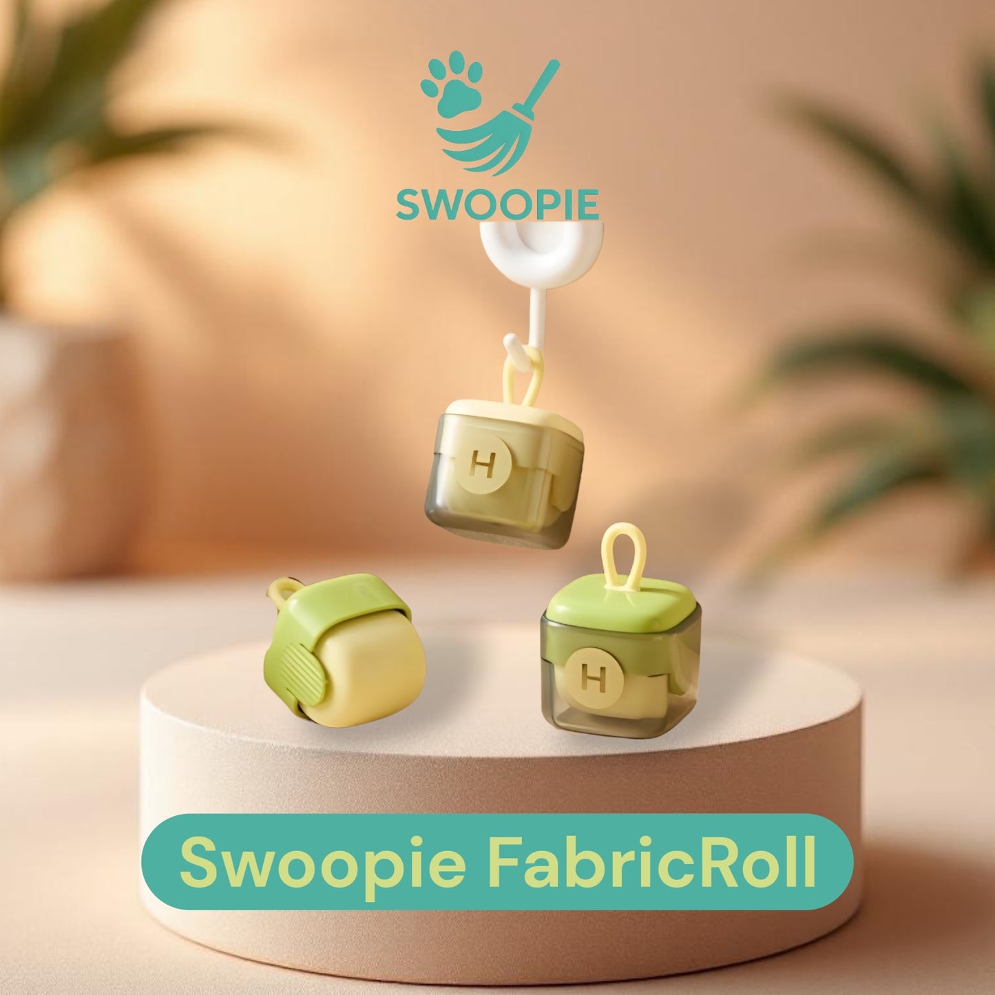 🚀 3x Swoopie FabricRoll Kledingroller (Geel)